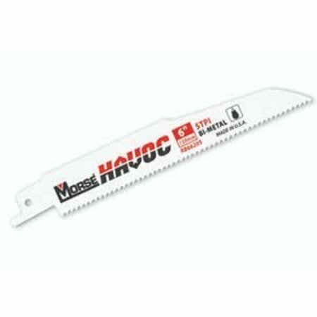 MORSE Havoc Reciprocating Saw Blade, 9 in L x 7/8 in W, 6 TPI, Bi-Metal Body RB96206T20